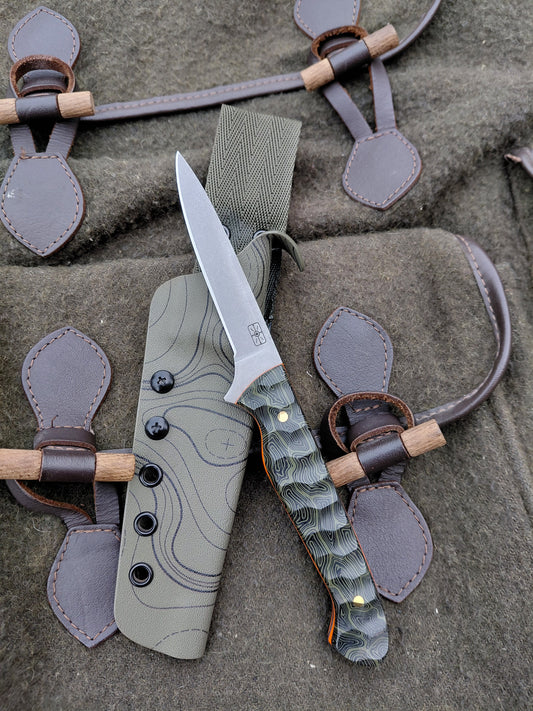 Muntjac Catcher Green Damascus