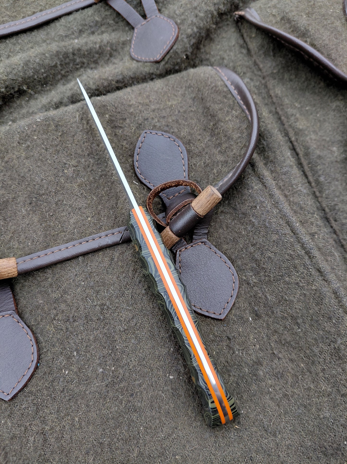 Muntjac Catcher Green Damascus