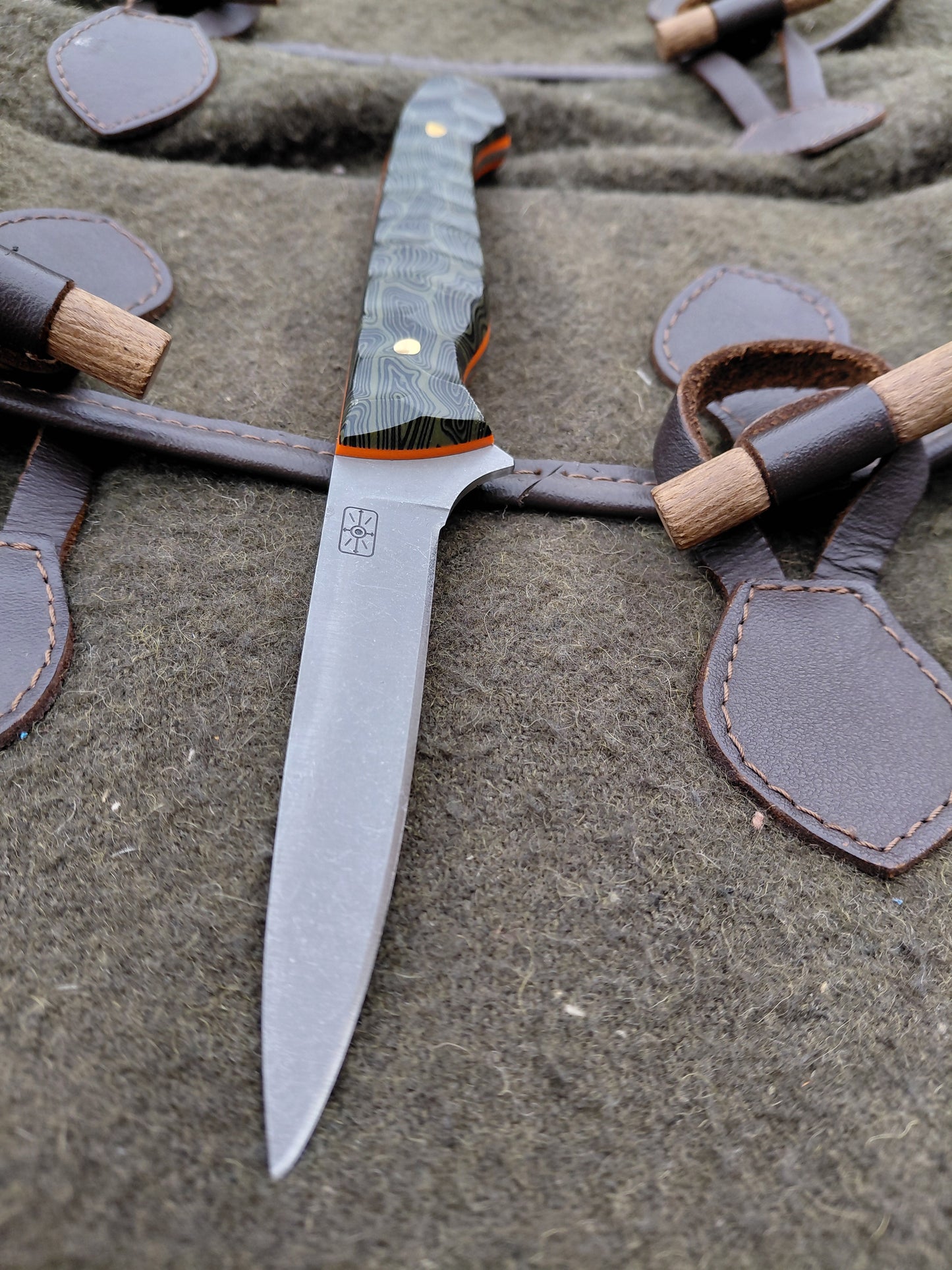 Muntjac Catcher Green Damascus