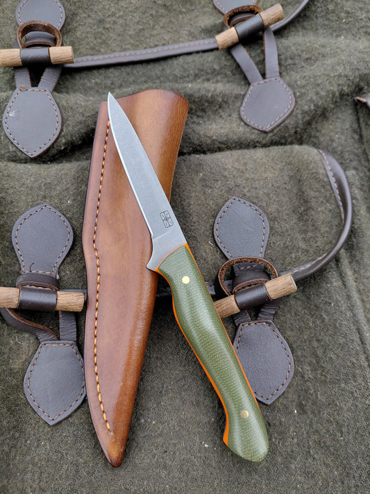 Muntjac Catcher Green Canvas Micarta