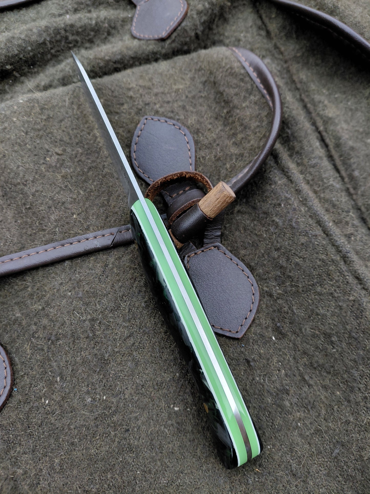 Muntjac Catcher Green moon glow shredded carbon fibre Glow in the dark