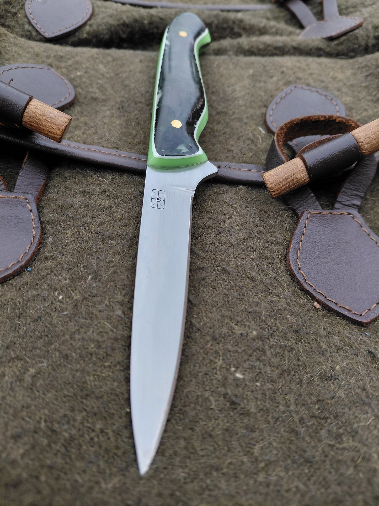 Muntjac Catcher Green moon glow shredded carbon fibre Glow in the dark