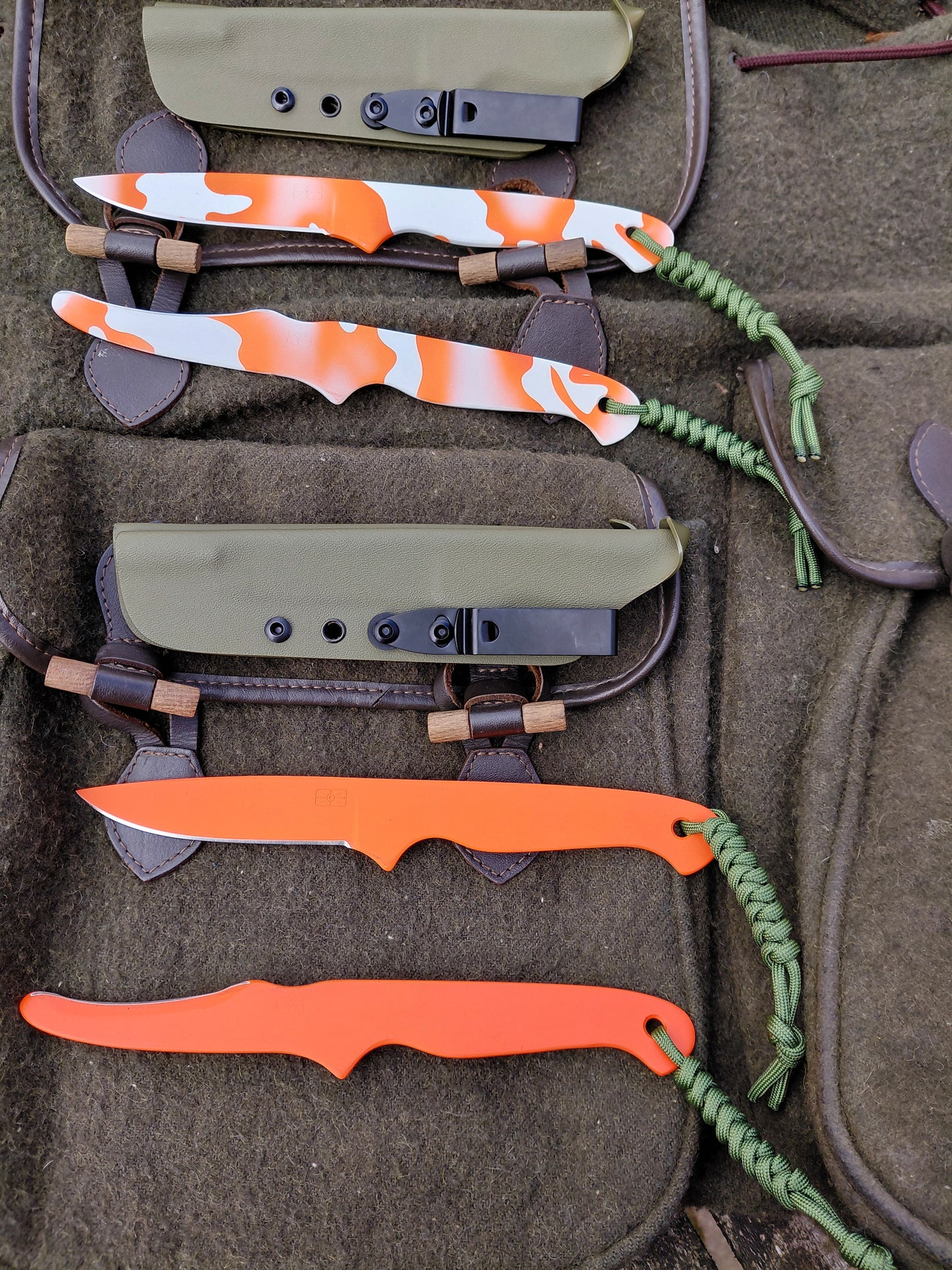 Naked Roe Catcher and Zipper Catcher Combo (Cerakoted) Green Kydex sheath