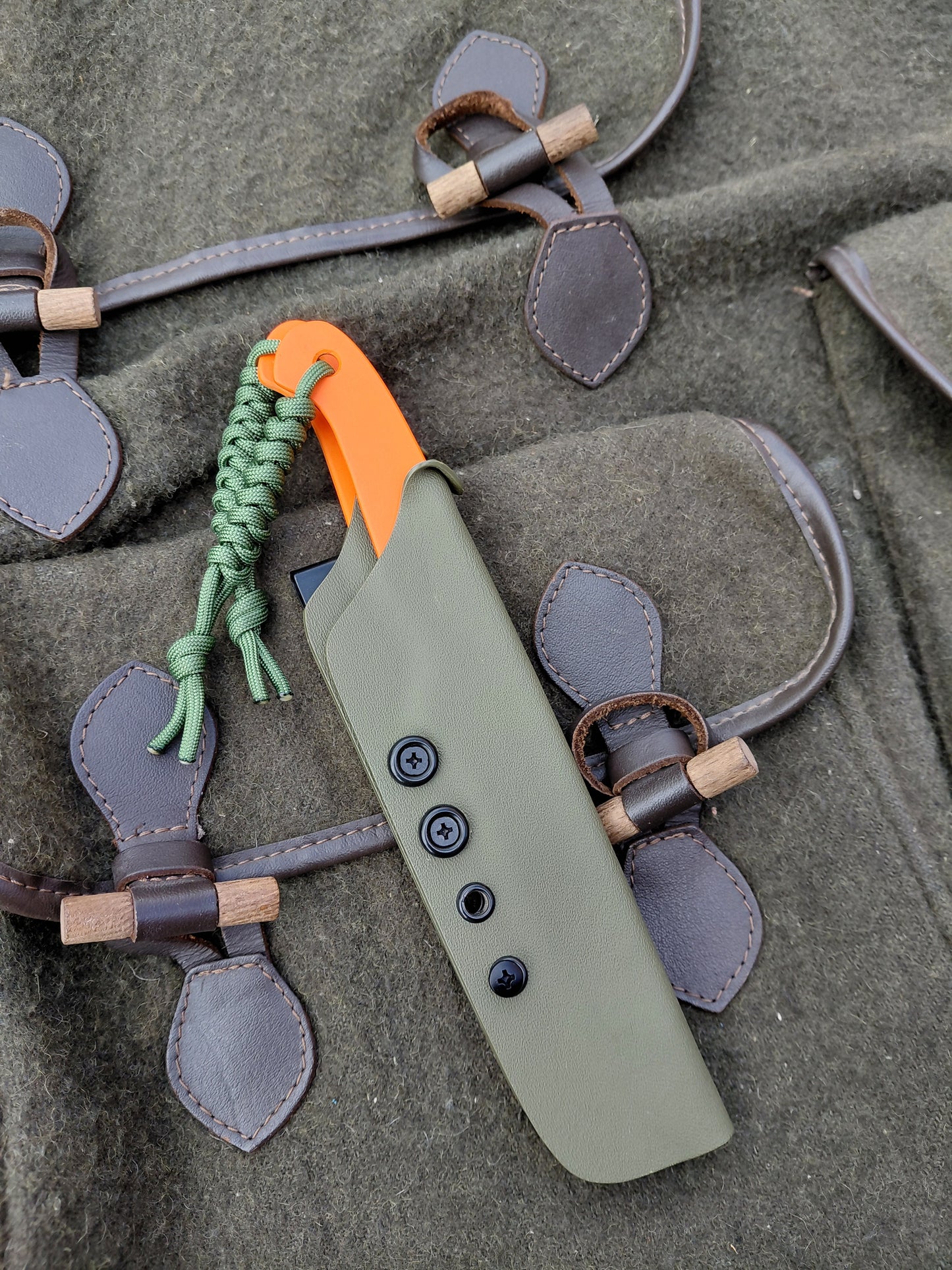 Naked Roe Catcher and Zipper Catcher Combo (Cerakoted) Green Kydex sheath