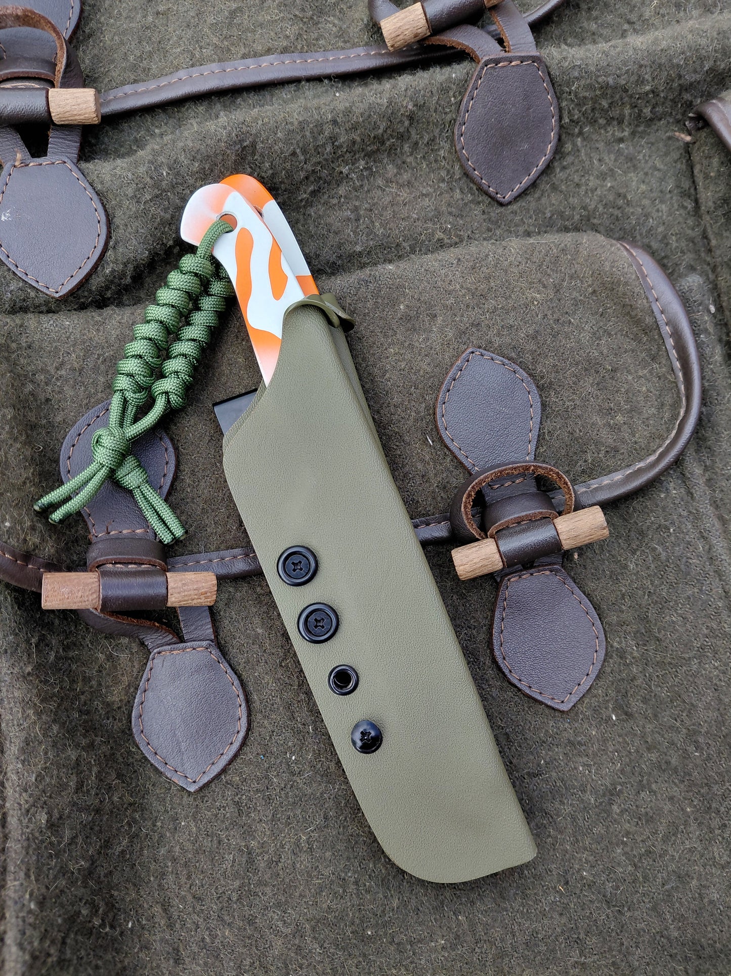 Naked Roe Catcher and Zipper Catcher Combo (Cerakoted) Green Kydex sheath